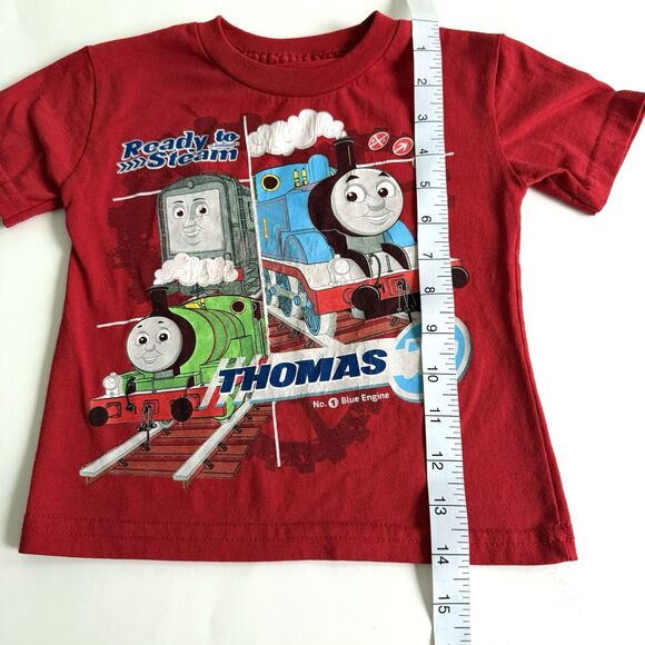 Vintage 90s Thomas The Train Tank Engine Shirt Reay to Steam Toddler Red Sz 18M - Picture 3 of 9
